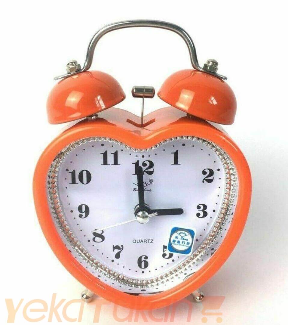 ساعت رومیزی زنگ دار نارنجی